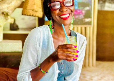 Otilia Kolimba Drinking Juice